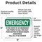 Signmission In The Event Of An Use Phone To, 5 in W x Rectangle, Vinyl Decal OS-2PACK-EM-D-35-L-10397 - alternate 5